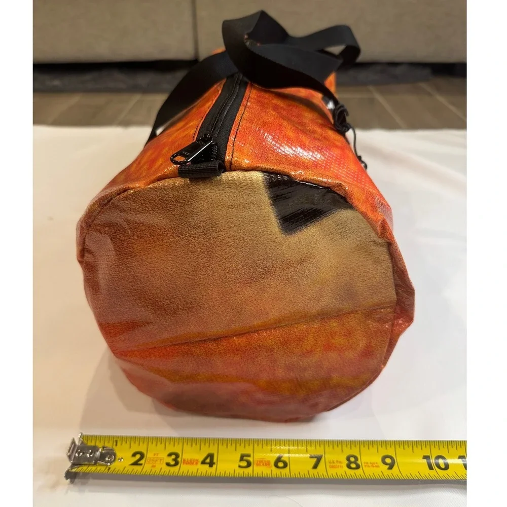 Rareform Duffel Bag Unisex Medium Orange Yellow New‎ Repurposed Billboard Vinyl
